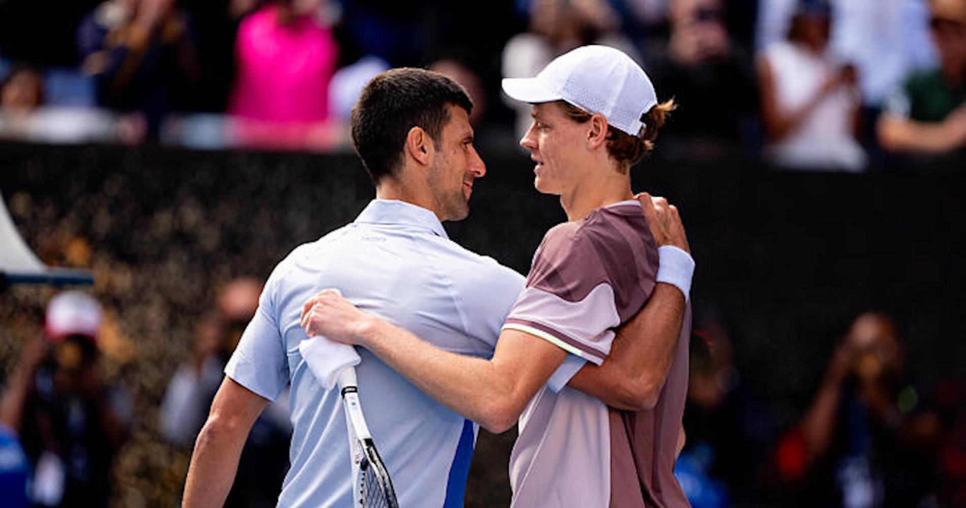 Janik Sinner et Novak Djokovic (Open d'Australie 2024)