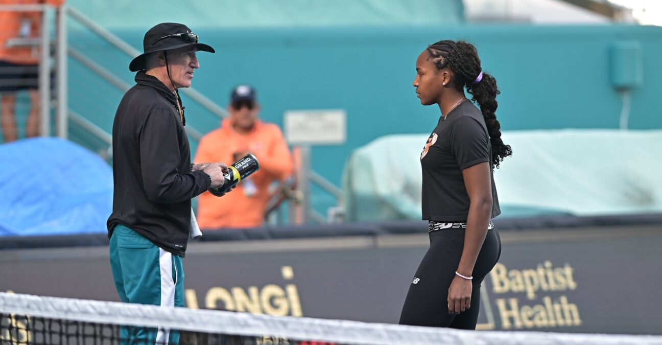 Brad Gilbert et Coco Gauff, Miami 2024