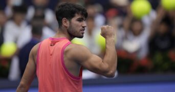 Carlos Alcaraz, Pékin 2024 (© Ng Han Guan/AP/SIPA)