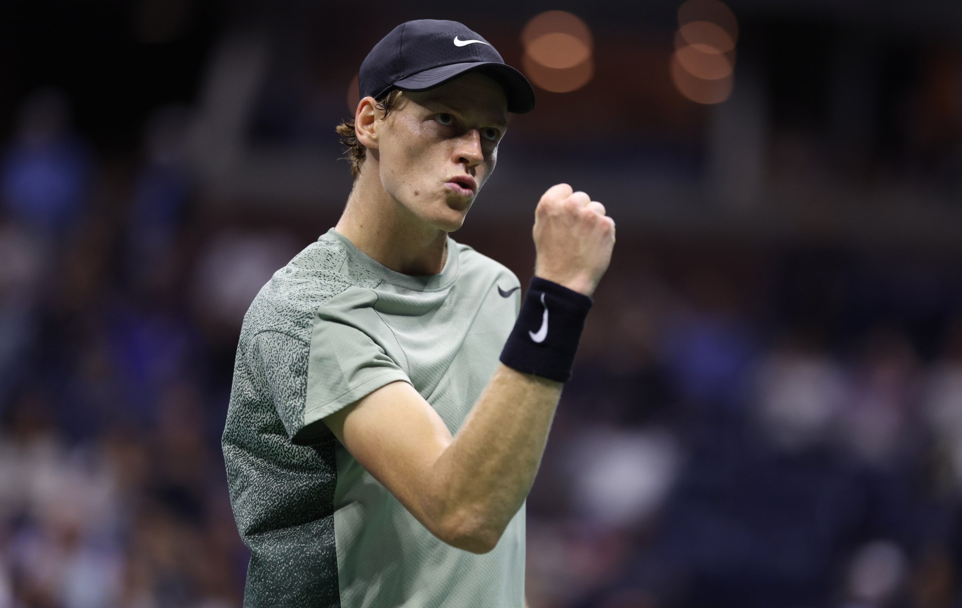 Jannik Sinner US Open 2024 poing serré