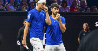 Carlos Alcaraz et Alexander Zverev, Laver Cup 2024.