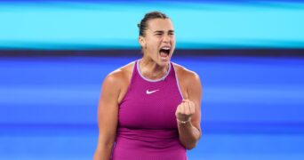 Aryna Sabalenka Wuhan 2024 poing serré