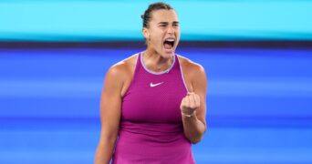 Aryna Sabalenka Wuhan 2024 poing serré