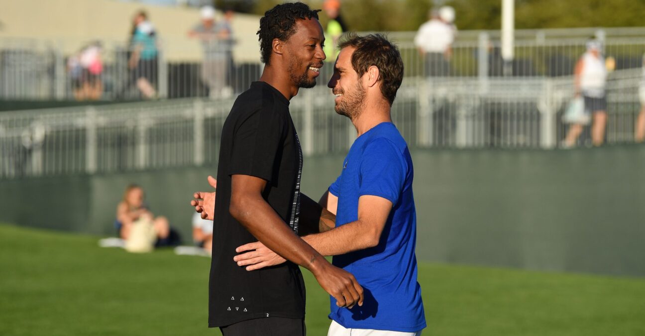 Gaël Monfils et Richard Gasquet à Indian Wells en 2022.