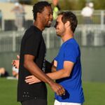 Gaël Monfils et Richard Gasquet à Indian Wells en 2022.