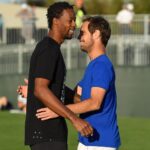 Gaël Monfils et Richard Gasquet à Indian Wells en 2022.