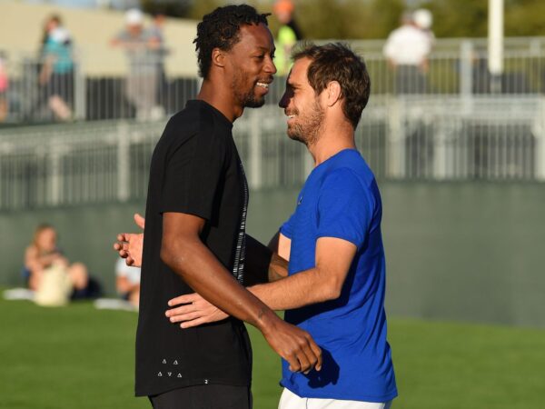 Gaël Monfils et Richard Gasquet à Indian Wells en 2022.