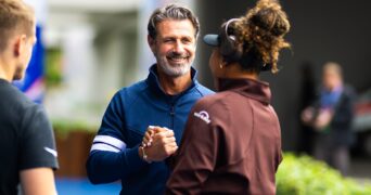 Patrick Mouratoglou et Naomi Osaka, Pékin 2024.