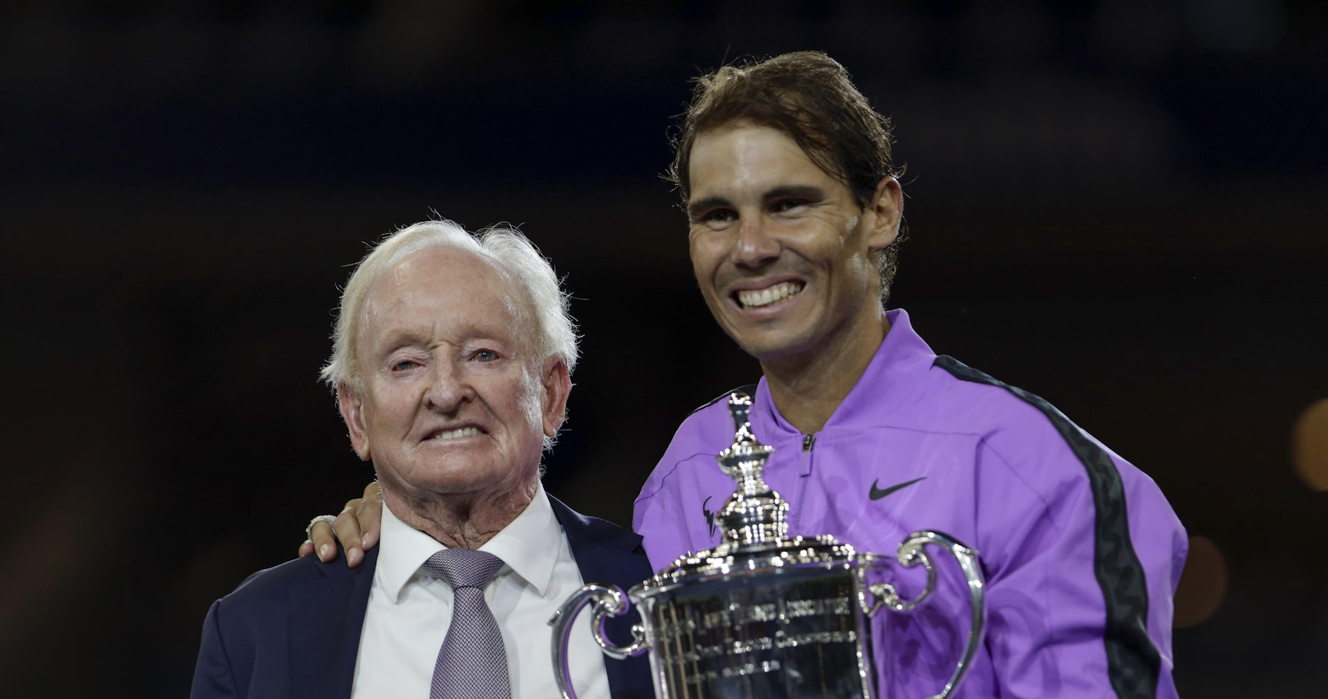 Rod Laver et Rafael Nadal, Open d'Australie 2019.