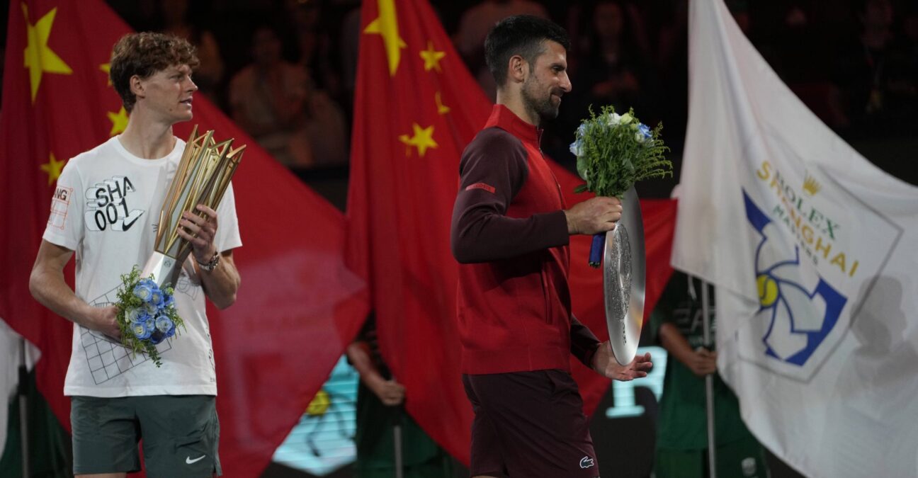 Sinner Djokovic Shanghai ceremony