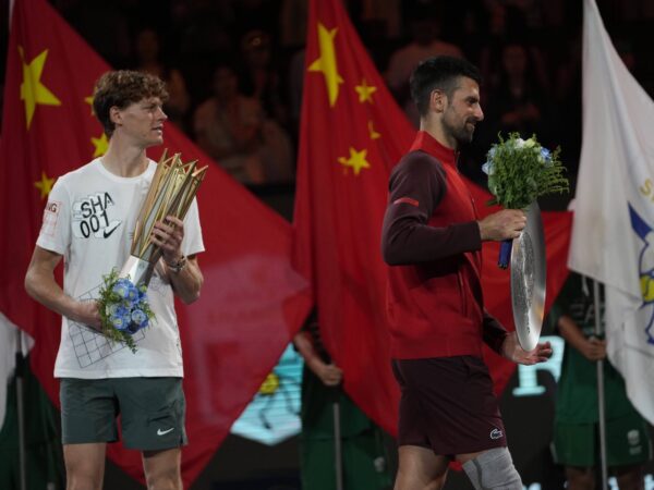 Sinner Djokovic Shanghai ceremony