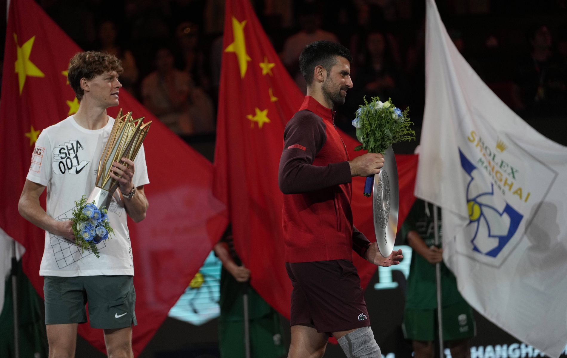 Sinner Djokovic Shanghai ceremony