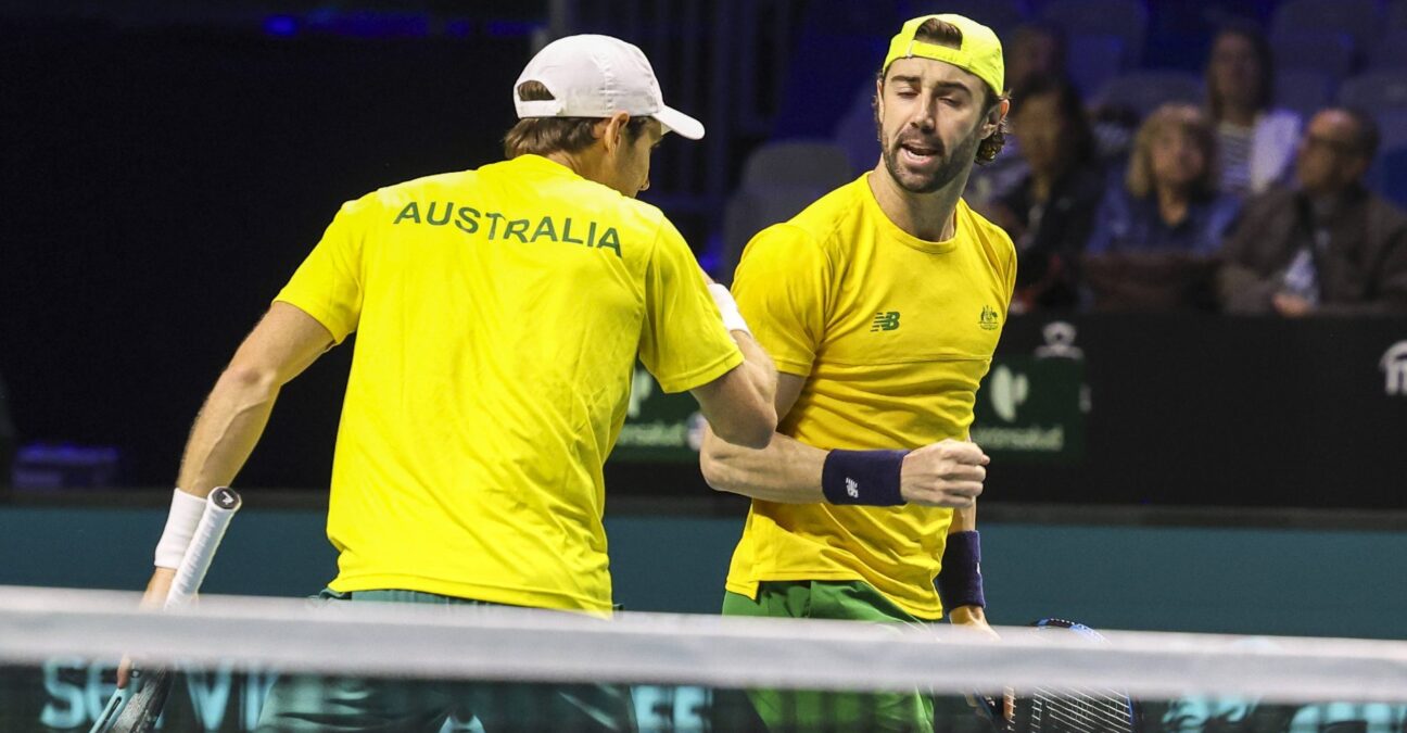 Thompson et Ebden en Coupe Davis (2024) pour l'Australie (© GAA/GTRES/SIPA)