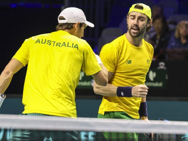 Thompson et Ebden en Coupe Davis (2024) pour l'Australie (© GAA/GTRES/SIPA)