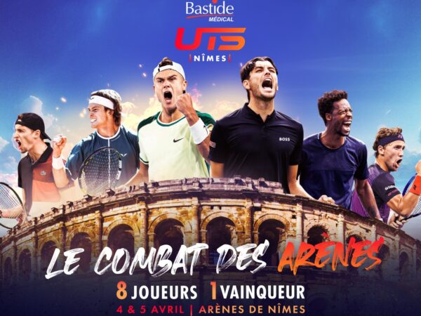 L'affiche du Bastide Médical UTS Nîmes avec les deux nouveaux joueurs, Holger Rune et Taylor Fritz.