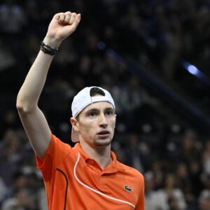 Ugo Humbert Rolex Paris Masters 2024 poing serré