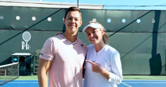 Donna Vekic et Sascha Bajin, 2024