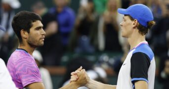 Carlos Alcaraz et Jannik Sinner, Indian Wells 2024