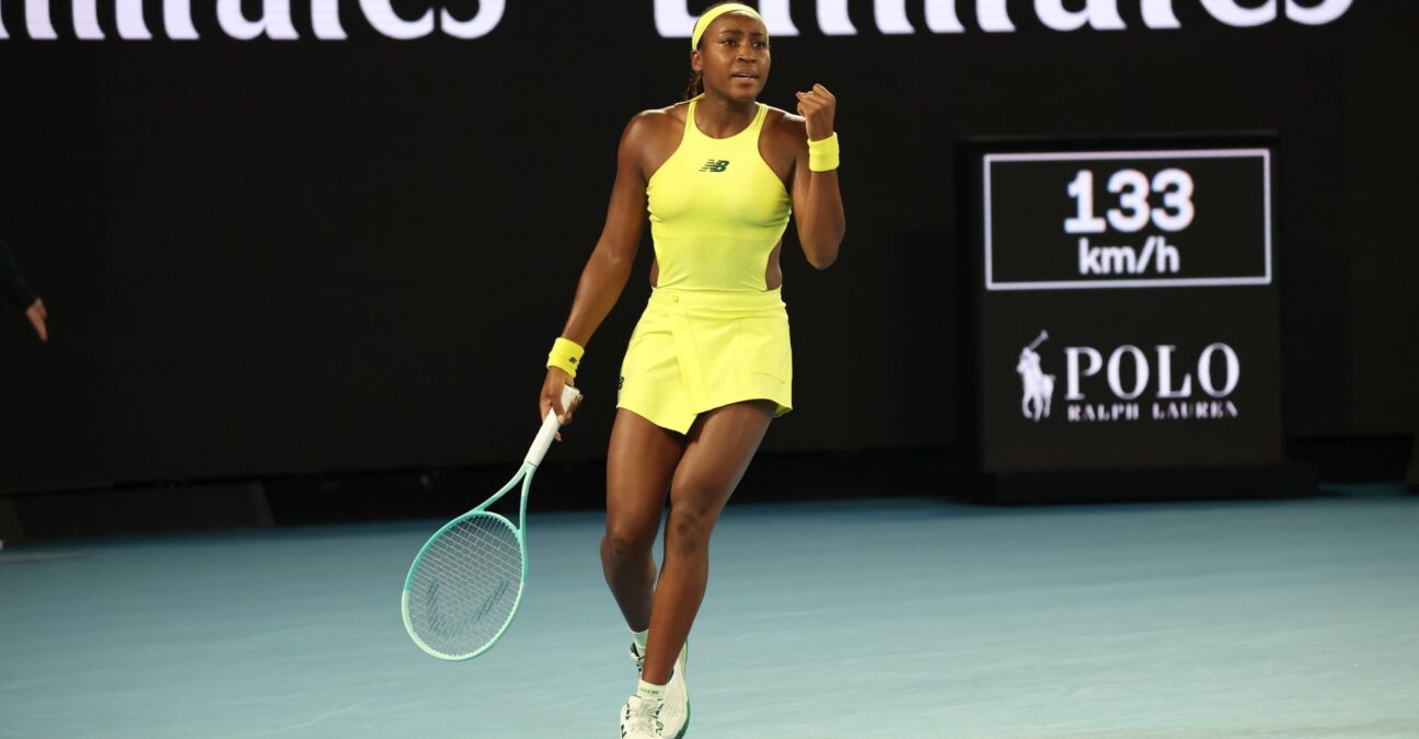 Coco Gauff Open d'Australie 2025 poing serré