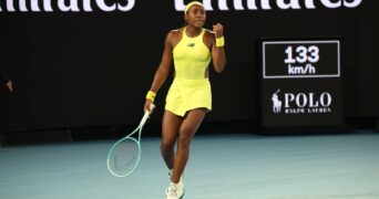 Coco Gauff Open d'Australie 2025 poing serré