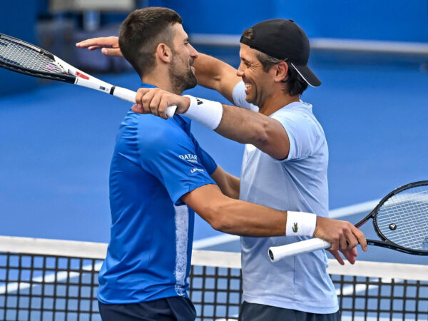 Fernando Verdasco et Novak Djokovic, Doha 2025