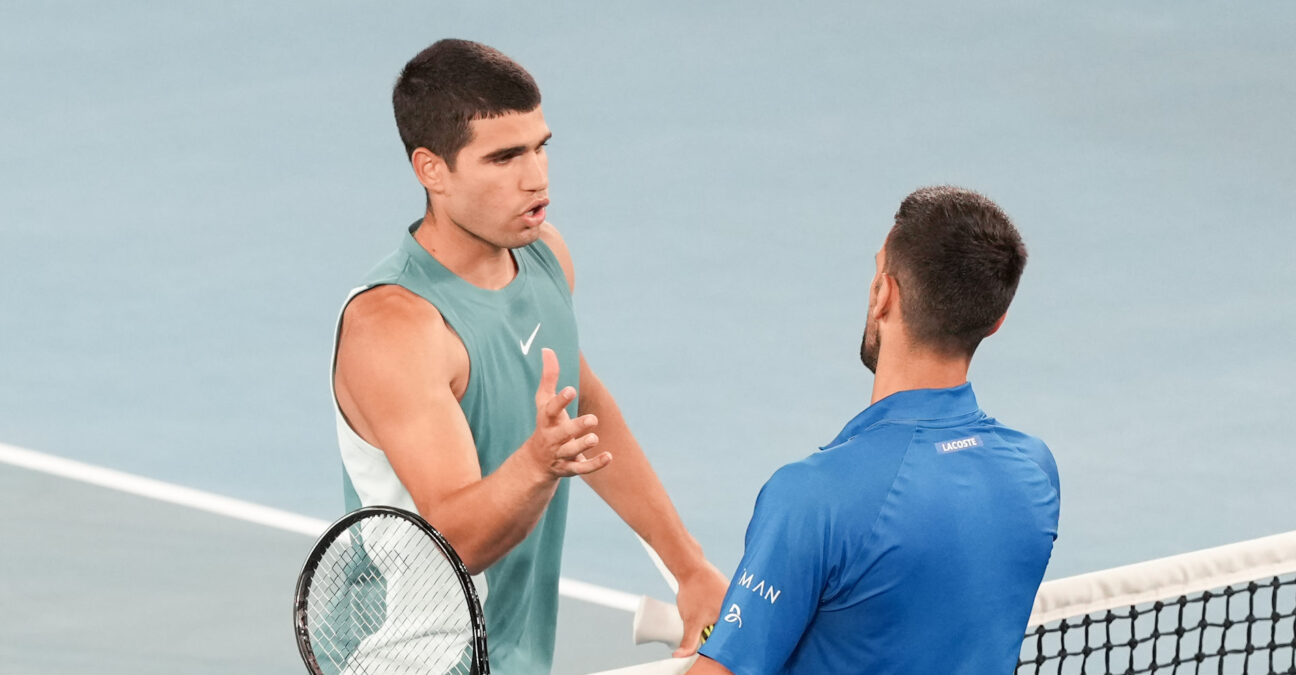 Carlos Alcaraz et Novak Djokovic, Open d'Australie 2025