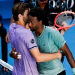 Gael Monfils et Taylor Fritz à l'Open d'Australie 2025